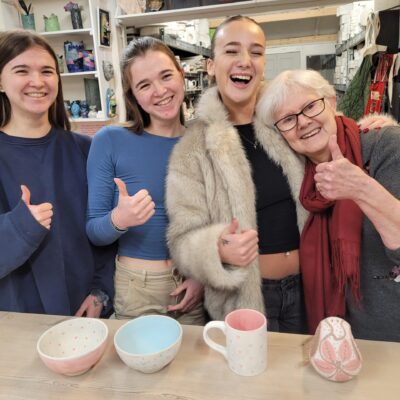 Pottery painting groups of all sizes at Eastcott Studios