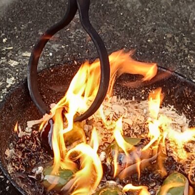 Raku Firing of pots at Eastcott Studios